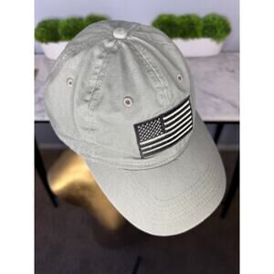USA American Flag Embroidered Subdued GREY Tactical Patch with Adj. Operator Cap